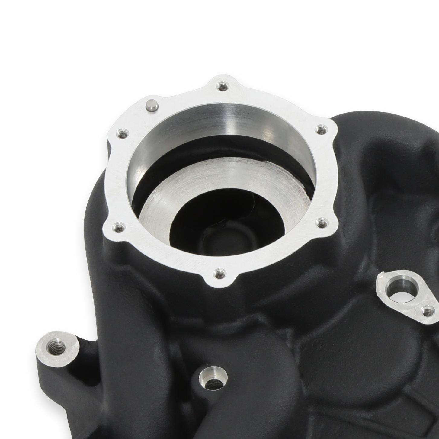Holley Timing Cover - Water Pump Manifold - Black - 97-418