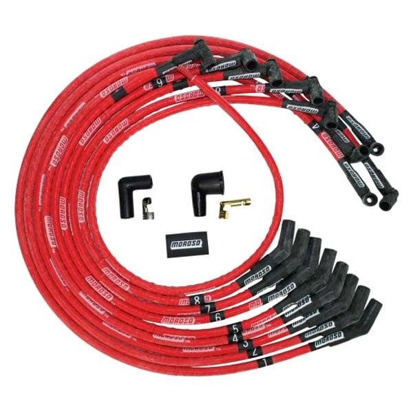 Moroso Wire Set Moroso Ultra Sleeved Red Sbc Under The Header 135 Deg Plug Boots Hei - 52530