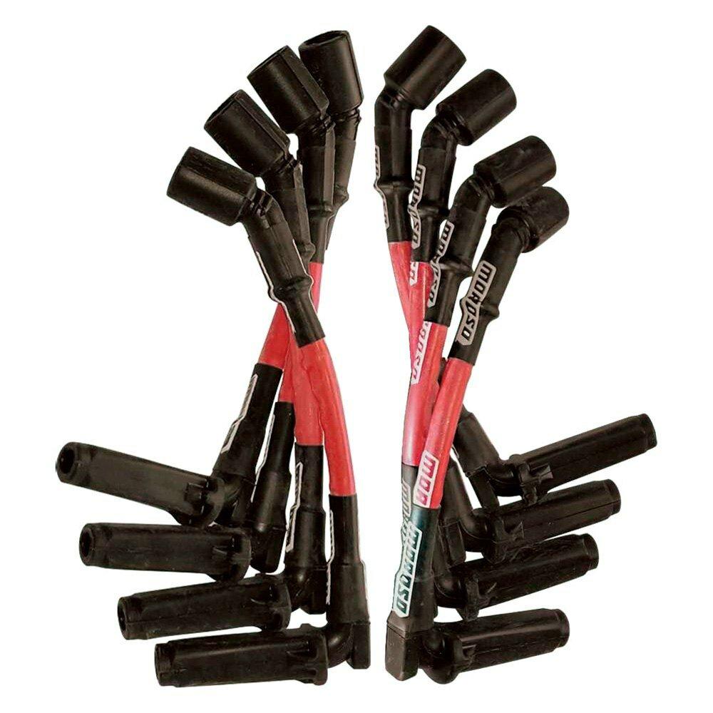 Moroso Wire Set Moroso Ultra Sleeved 9.75 Inch Long Wire Set, Coil On Plug, Red Wire - 52532