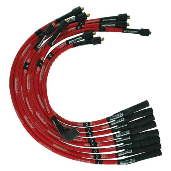 Moroso Wire Set Moroso Ultra Sleeved Red Sb Chrysler, Nopar 273,318,340,360 Str Plug & Dist, Red Wire - 52556
