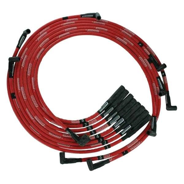 Moroso Wire Set Moroso Ultra Sleeved Red Bb Chrysler, Mopar 361,383,400,440 Str Plug Boots Hei, Red Wire - 52560