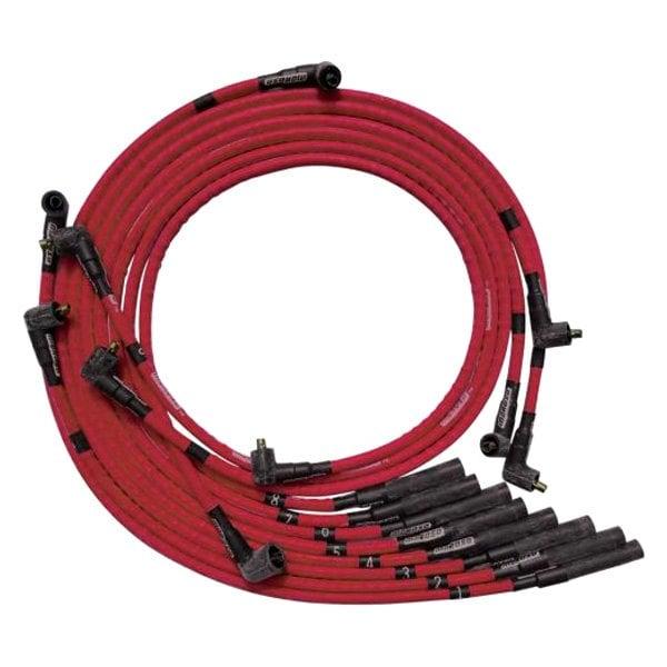 Moroso Wire Set Moroso Ultra Sleeved Red Bb Chrysler, Mopar 361,383,400,440 Str Plug Boots N-Hei, Red Wire - 52561