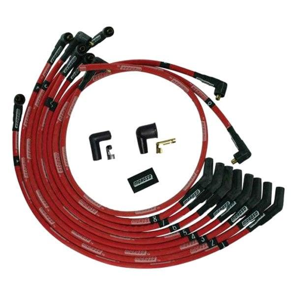 Moroso Wire Set Moroso Ultra Sleeved Red Sb Ford 351W 135 Deg Plug Boots Non-Hei, Red Wire - 52573