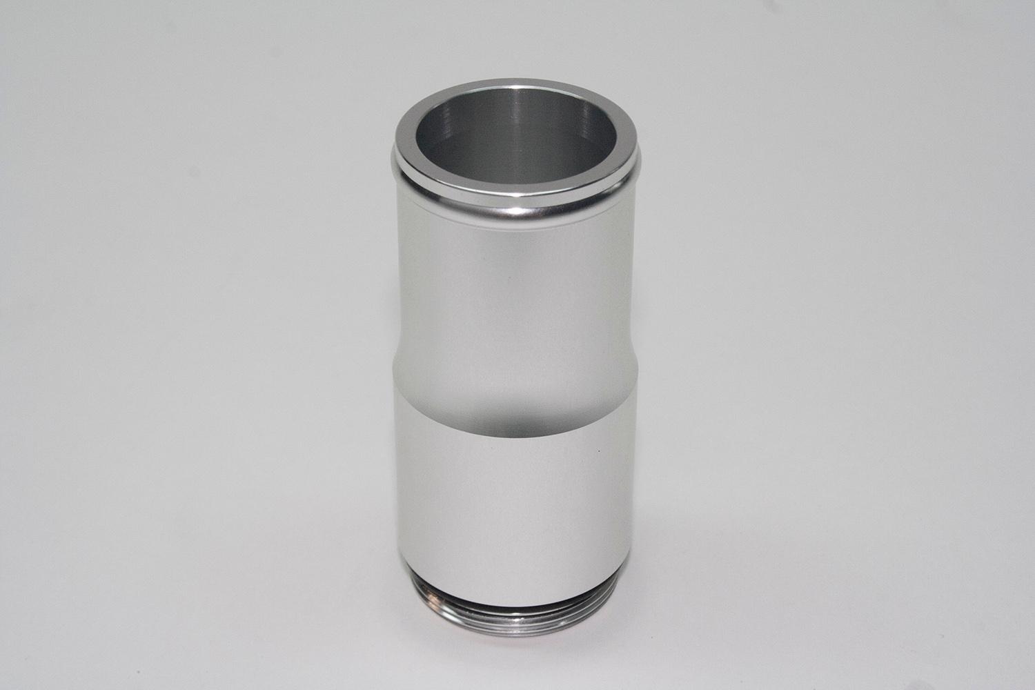 PRW Electric Water Pump Hose Fitting, (1-1/16"-20) 1.0625 Inch -20Un To 1.25" Hose X 3 In. Long, Billet Alum, Each - 5282063