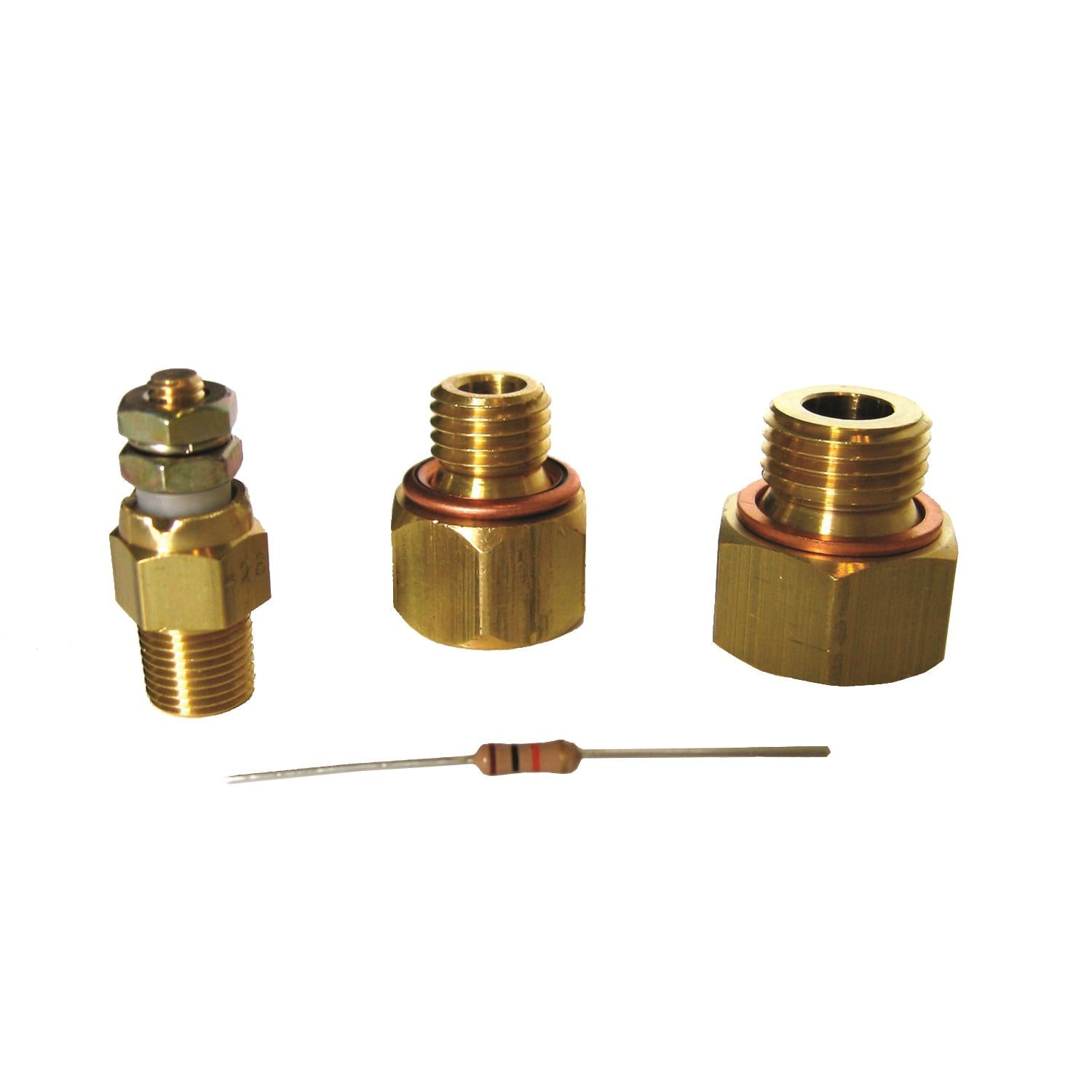 Auto Meter GAUGE INSTALL KIT FOR LS ENGINES, INCL. FITTINGS, SHORT TEMP SENSOR, MANUAL - 5284