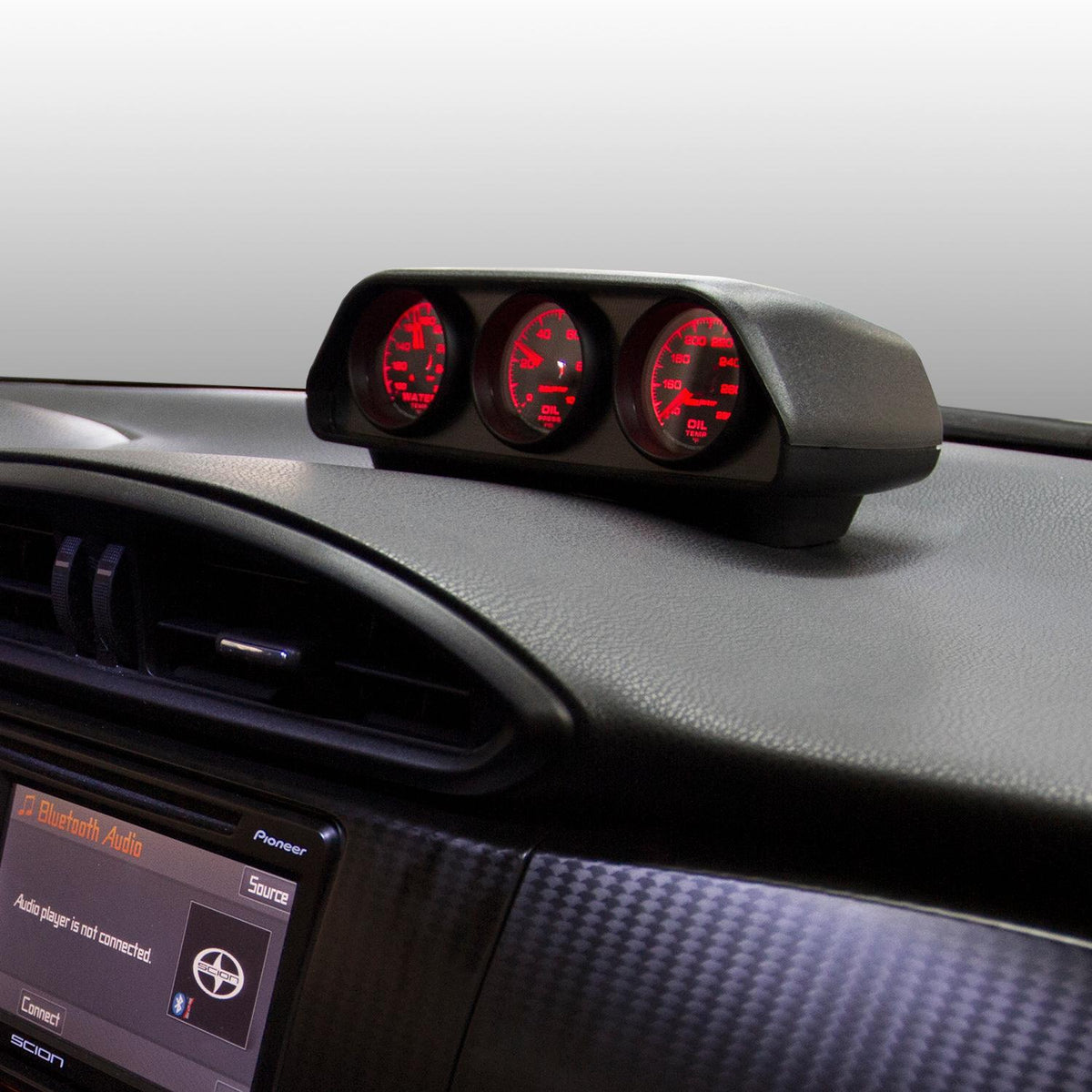 Auto Meter DIRECT FIT DASH TOP, TRIPLE, 2-1/16", SCION FRS / SUBARU BRZ - 5285