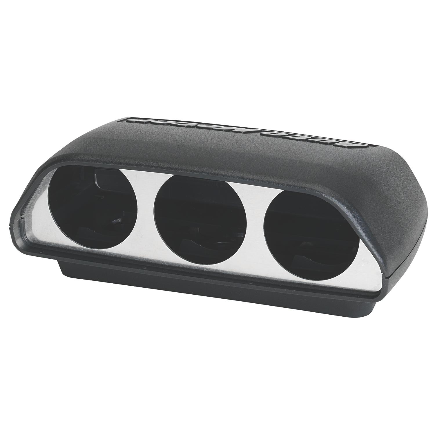 Auto Meter UNIVERSAL DASH TOP, TRIPLE, 2-1/16", BLACK - 5288