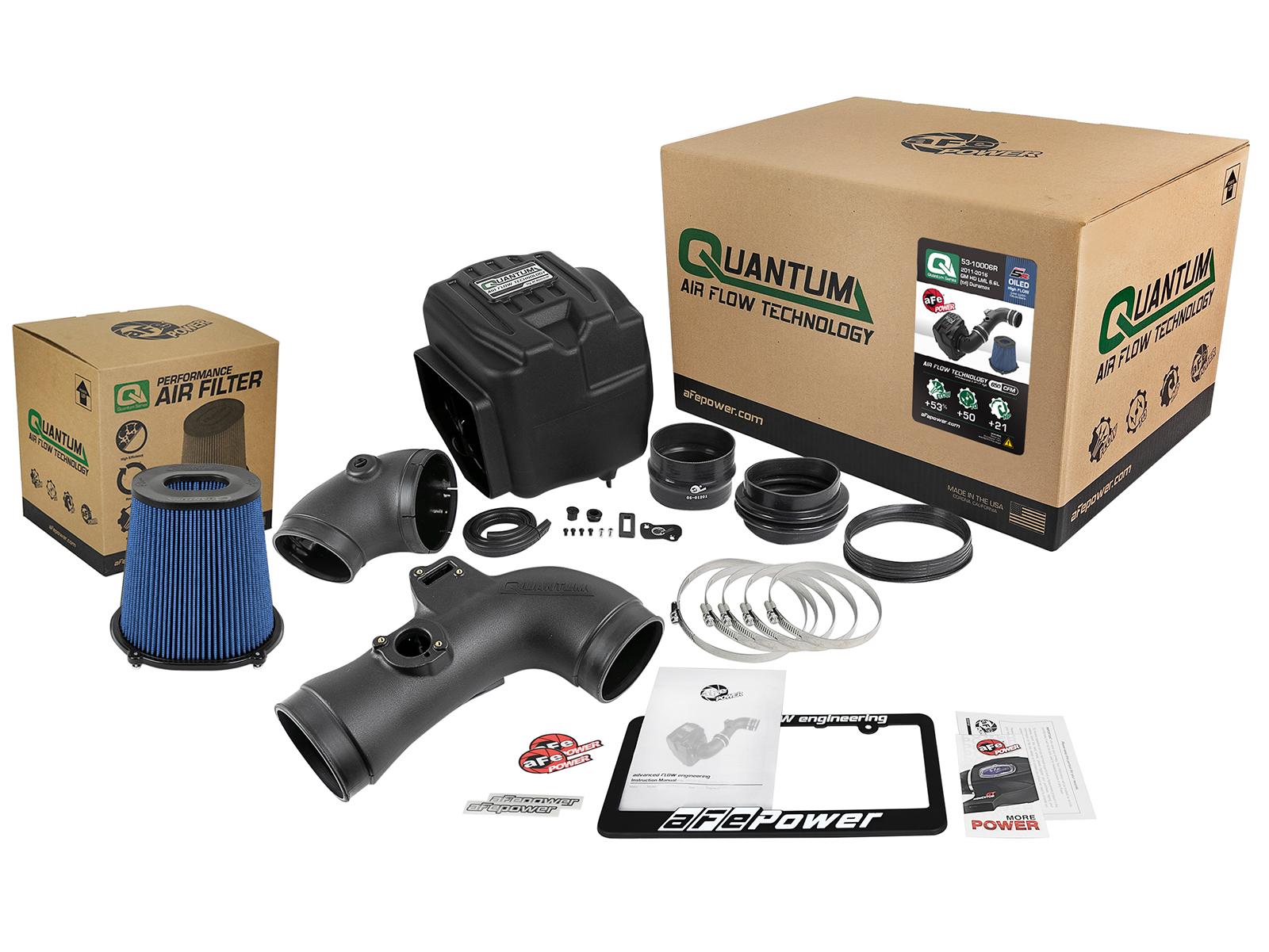 AFE QUANTUM Cold Air Intake System w/ Pro 5R Media (2011-2016 Silverado 2500 HD, Silverado 3500 HD, Sierra 2500 HD, Sierra 3500 HD) - 53-10006R