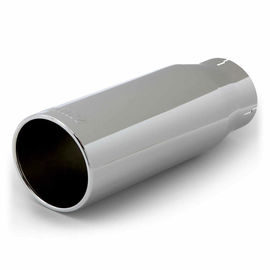 Banks Power Tailpipe Tip Kit, Round Straight Cut, Chrome, 3.5 inch Tube, 4.38 inch X 12 inch for 3-1/2 inch Tail Pipes - 52922