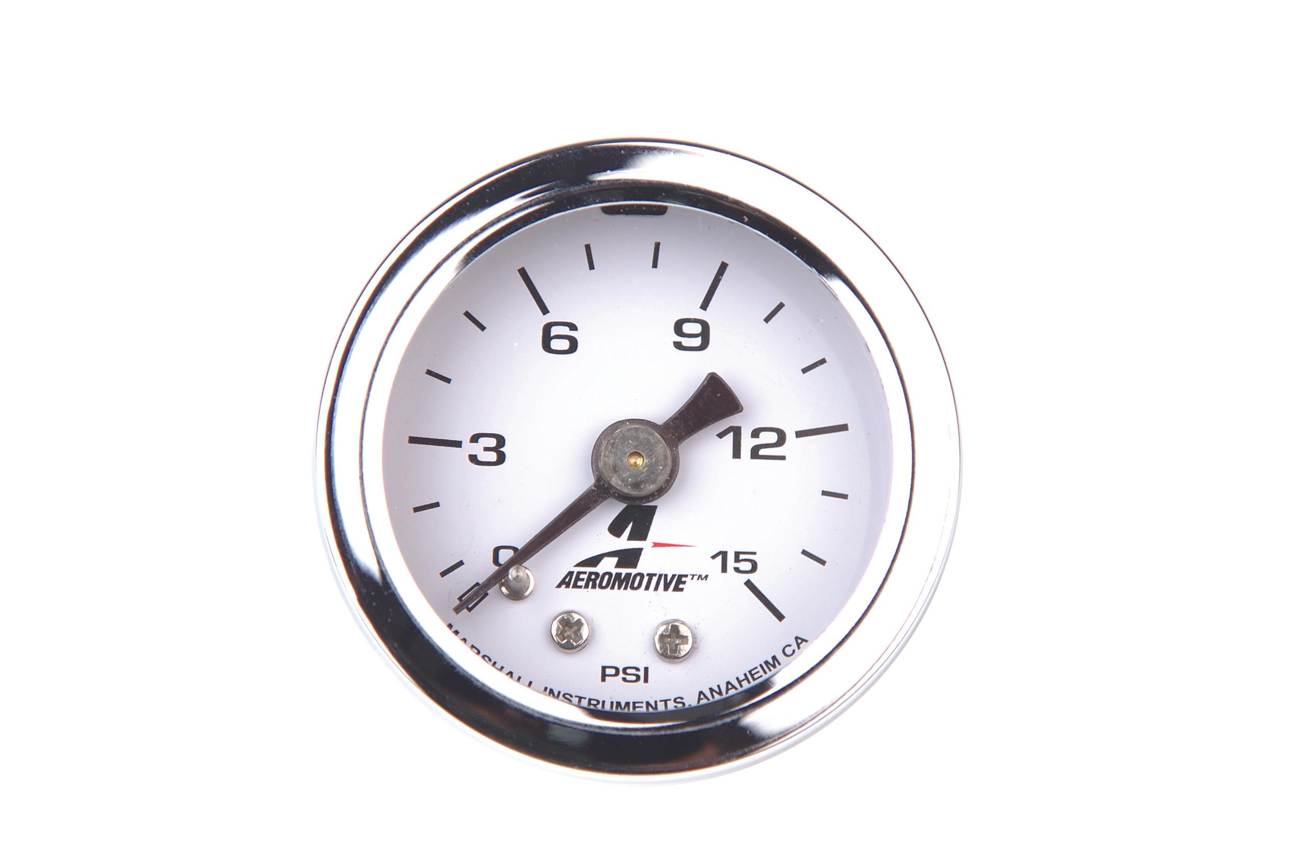 Aeromotive 0-15 Psi Fuel Pressure Gauge - 15632