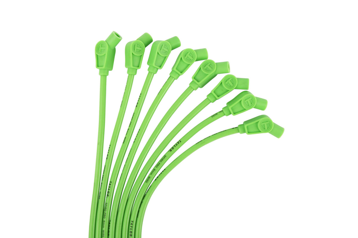 TAYLOR CABLE 8mm Spiro-Pro univ 8 cyl 135 Lime Green - 78553