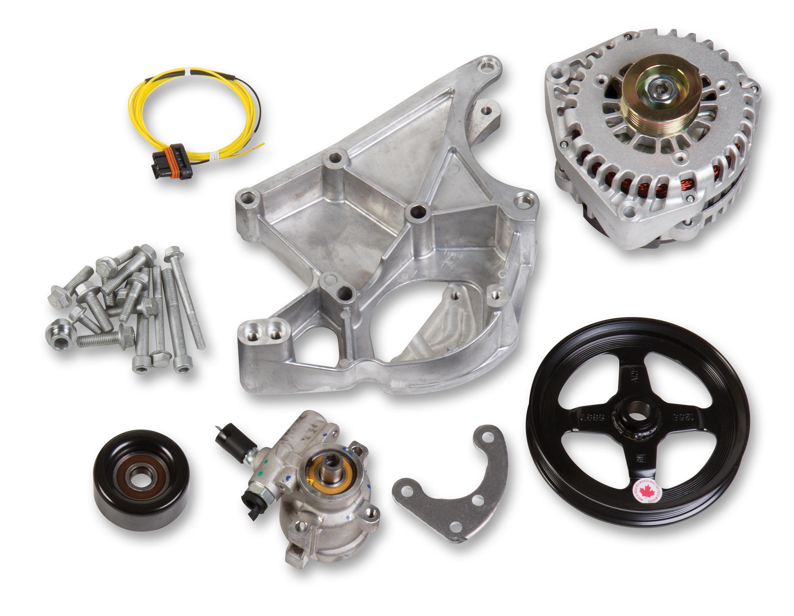 Holley LS/LT Alternator &amp; Power Steering Pump Accessory Drive Kit - Driver's Side Bracket.  - 20-143