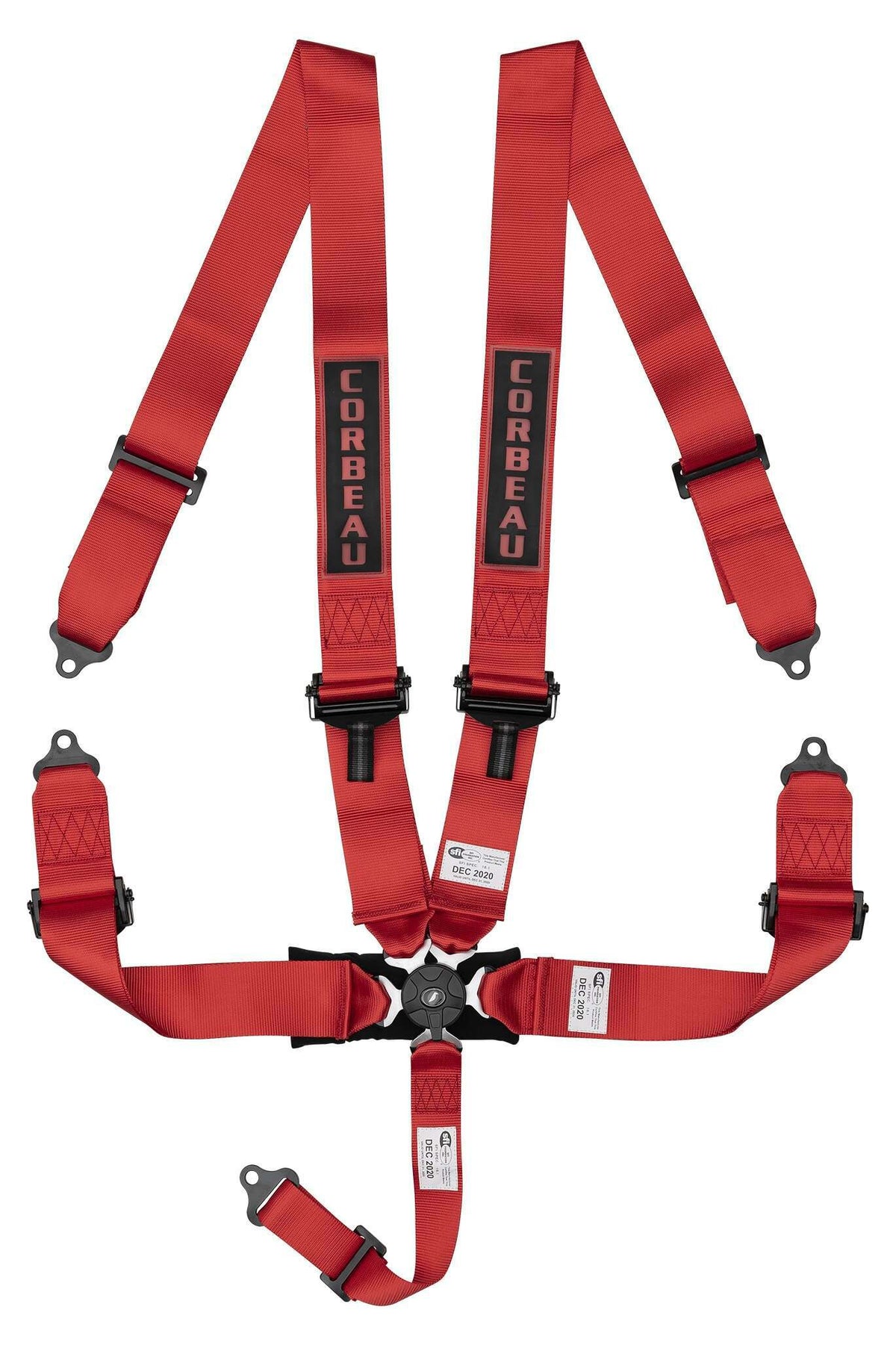 Corbeau 5-Point 3" Camlock Harness Belts - Red - 53007B