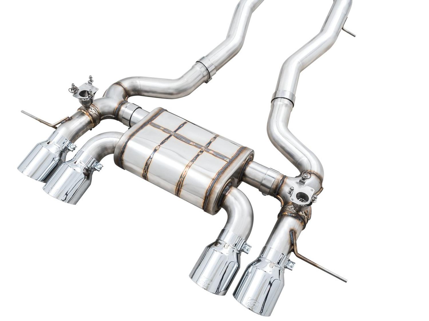 AWE SwitchPath  Catback Exhaust - Chrome Silver Tips (2021+ BMW G8X M3 / M4) - 3025-43480