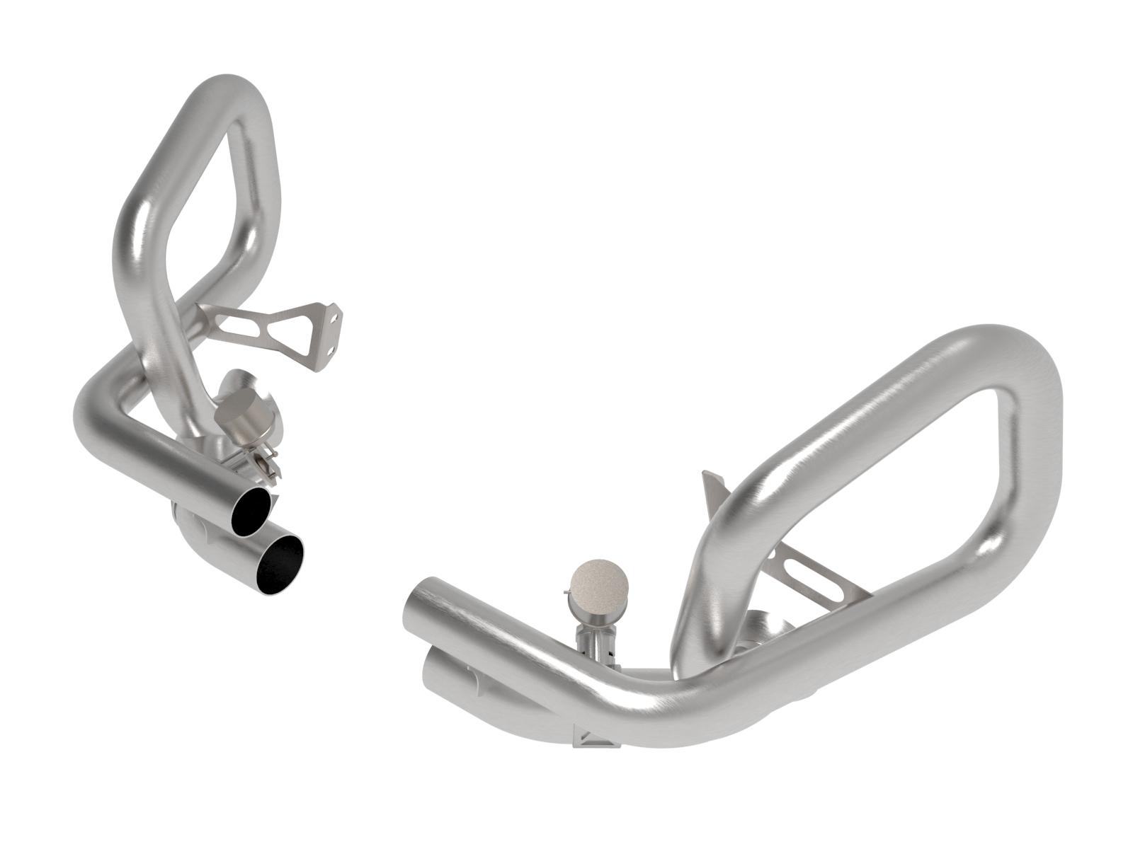 aFe MACH Force-XP 304 Stainless Steel Primary Muffler Delete Pipe (2014-2019 Porsche 911 GT3) - 49C36441