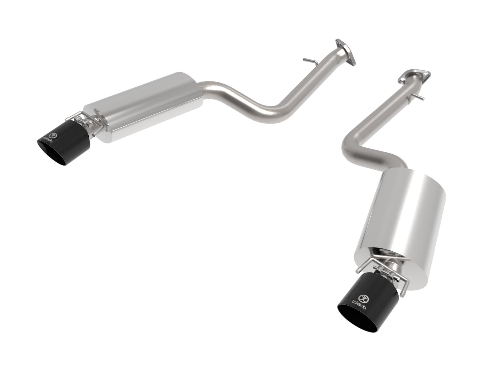 AFE Takeda 2-1/2 IN 304 Stainless Steel Axle-Back Exhaust System w/ Black Tip Lexus IS350 14-22 V6-3.5L - 49-36060-B