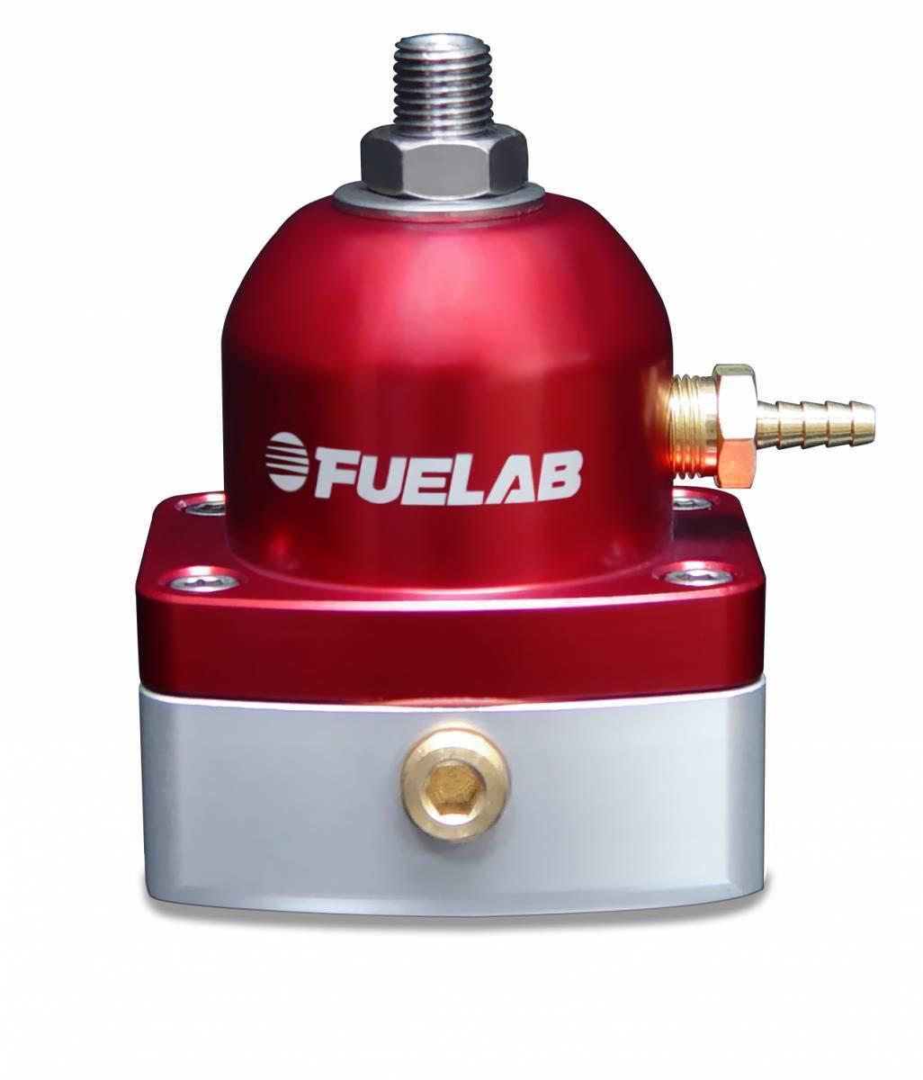 Fuelab Universal EFI Electronic Fuel Injection Adjustable Mini Fuel Pressure Regulator 25-90 psi 2 -6AN Inlets 1 -6AN Return Red - 53501-2