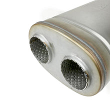AFE MACH Force-Xp 409 Stainless Steel Muffler 2-1/2 IN Dual Inlet/Dual Outlet 5 IN H x 8 IN W x 18 IN L - Oval Body - 49M00052