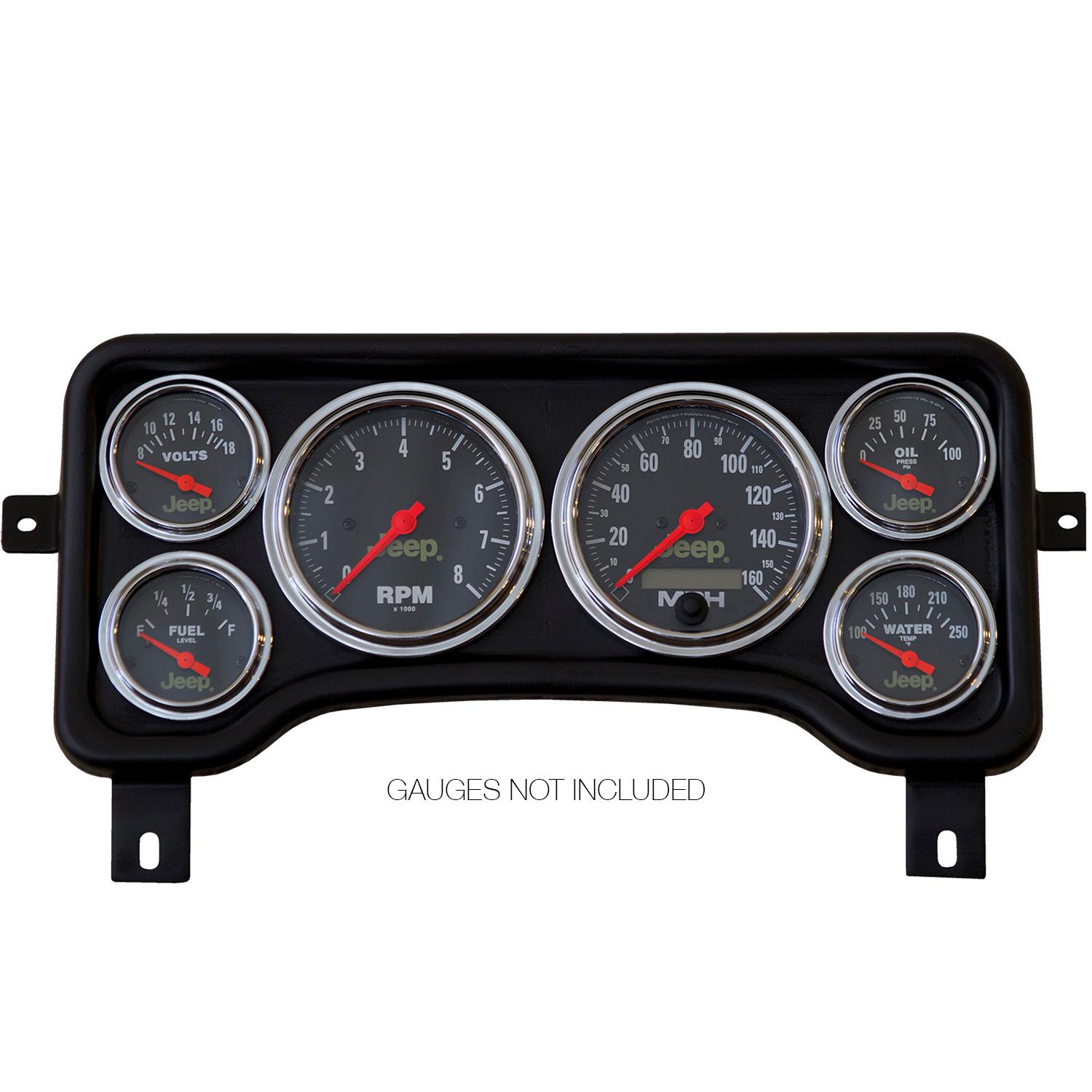 Auto Meter DIRECT FIT DASH PANEL, 6 GAUGE, JEEP TJ / XJ - 5381
