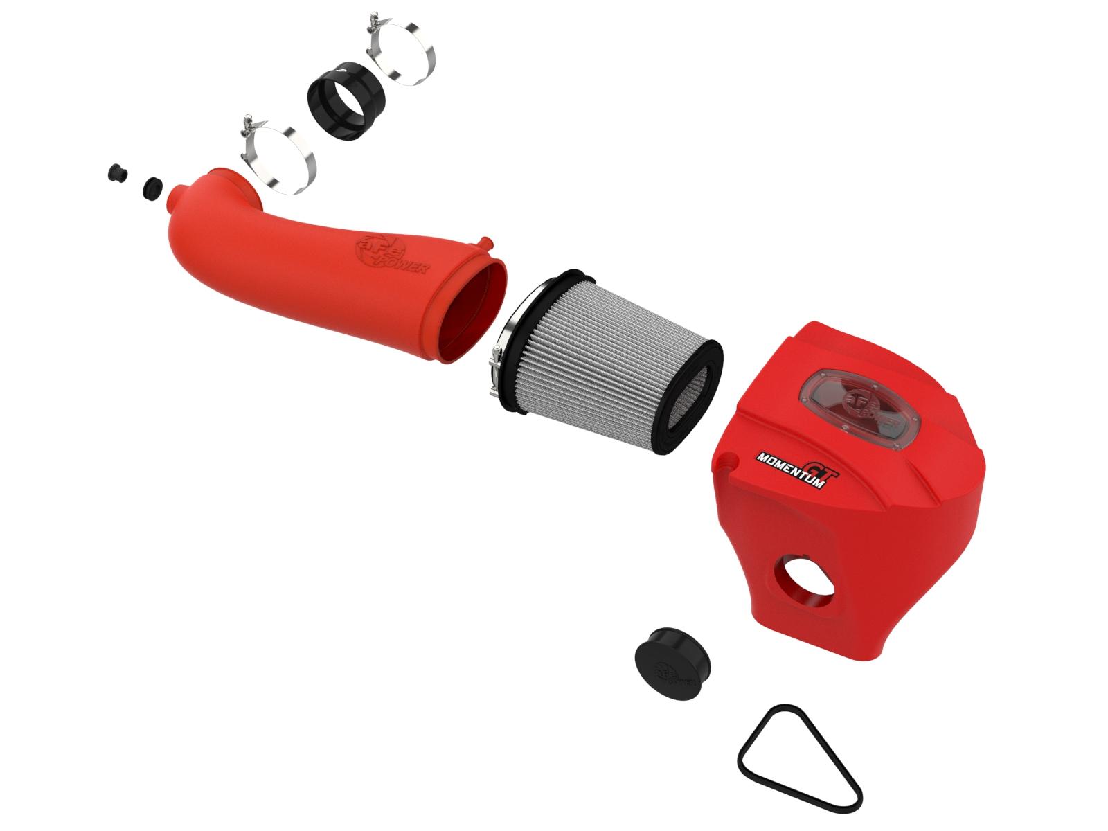 AFE Momentum GT Red Edition Cold Air Intake System w/ Pro DRY S Media (2011-2023 300, 300, Challenger, Charger) - 51-72202-R