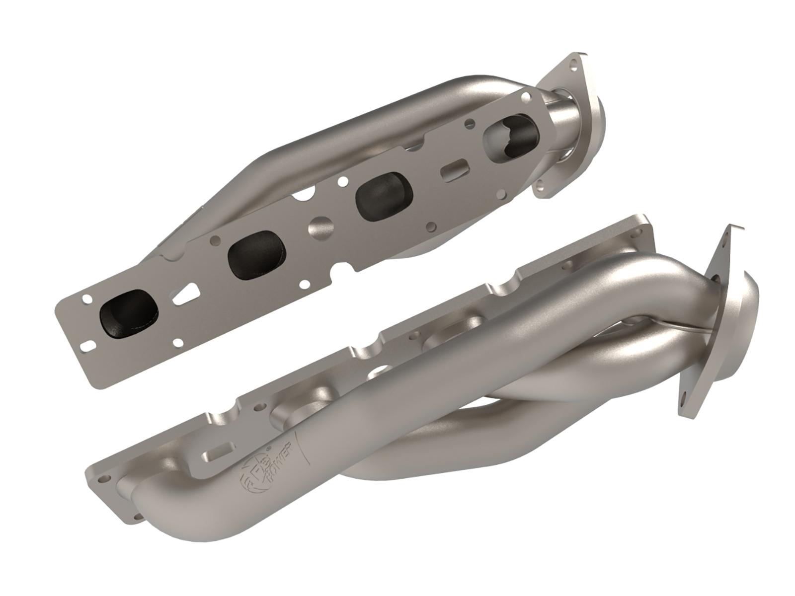 AFE Twisted Steel 1-5/8 IN to 2-1/4 IN 304 Stainless Headers w/ Titanium Coat Finish (Jeep Grand Cherokee (WK2) 11-21/ Dodge Durango 11-24 V8-5.7L HEMI) - 48-38029-T