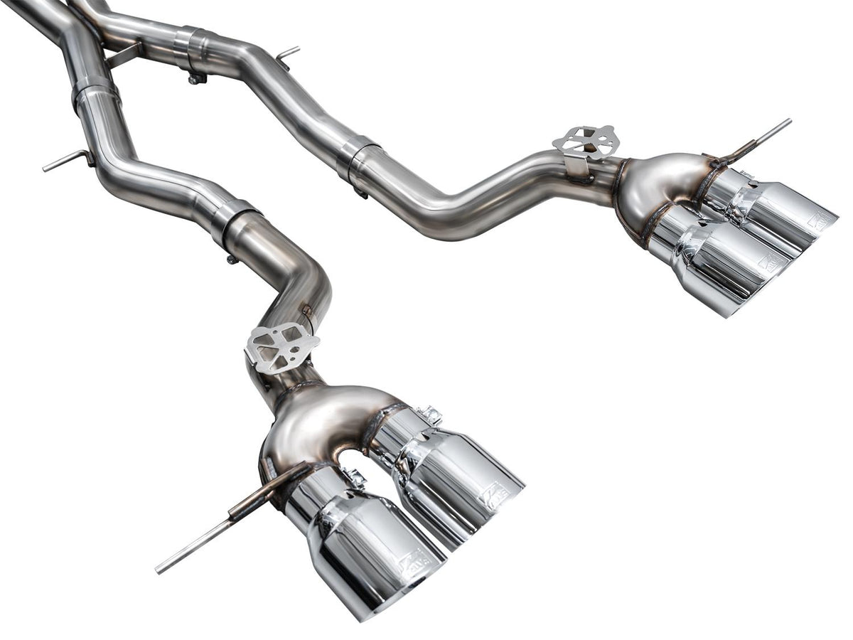 AWE Track Edition Exhaust for BMW G87 M2 - Chrome Silver Tips - 3020-42487