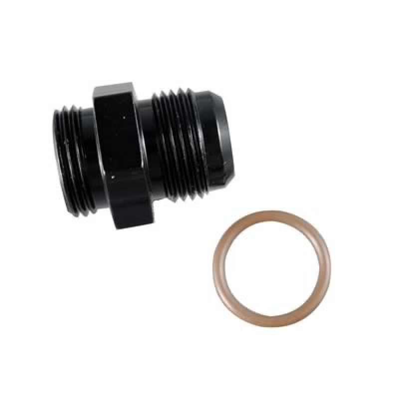 Fragola -8an Male Flare to -10an ORB Radius Fitting - Straight, Black - 495104-BL