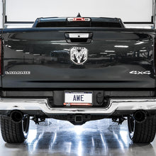 AWE 0FG Dual Rear Exit Catback for 5th Gen RAM 1500 5.7L (with bumper cutouts) - Diamond Black Tips - 3015-33006
