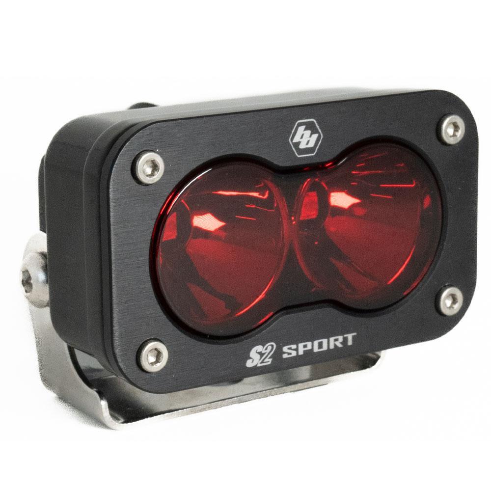 Baja Designs S2 Sport LED Work Light: (Each / Red / Spot Beam) (Universal) - 540001RD