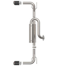 AFE Takeda 3 IN to 2-1/2 IN 304 Stainless Steel Axle-Back Exhaust Carbon Fiber Tip Mazda 3 19-22 L4-2.5L/2.5L (t) - 49-37023-C