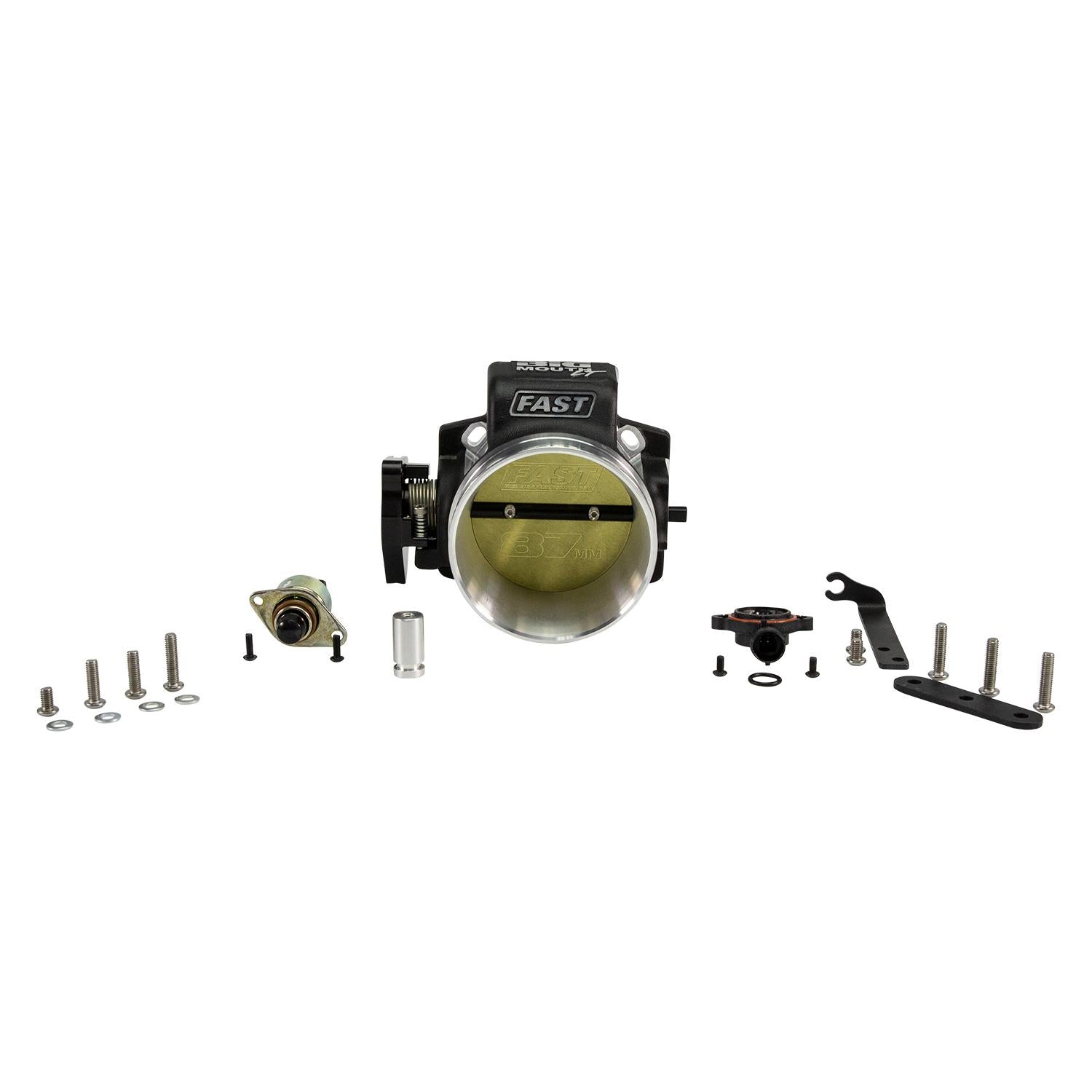 FAST Big Mouth Billet 87mm Big Mouth Throttle Body For Ford Coyote W/ Tps And Iac - 54087