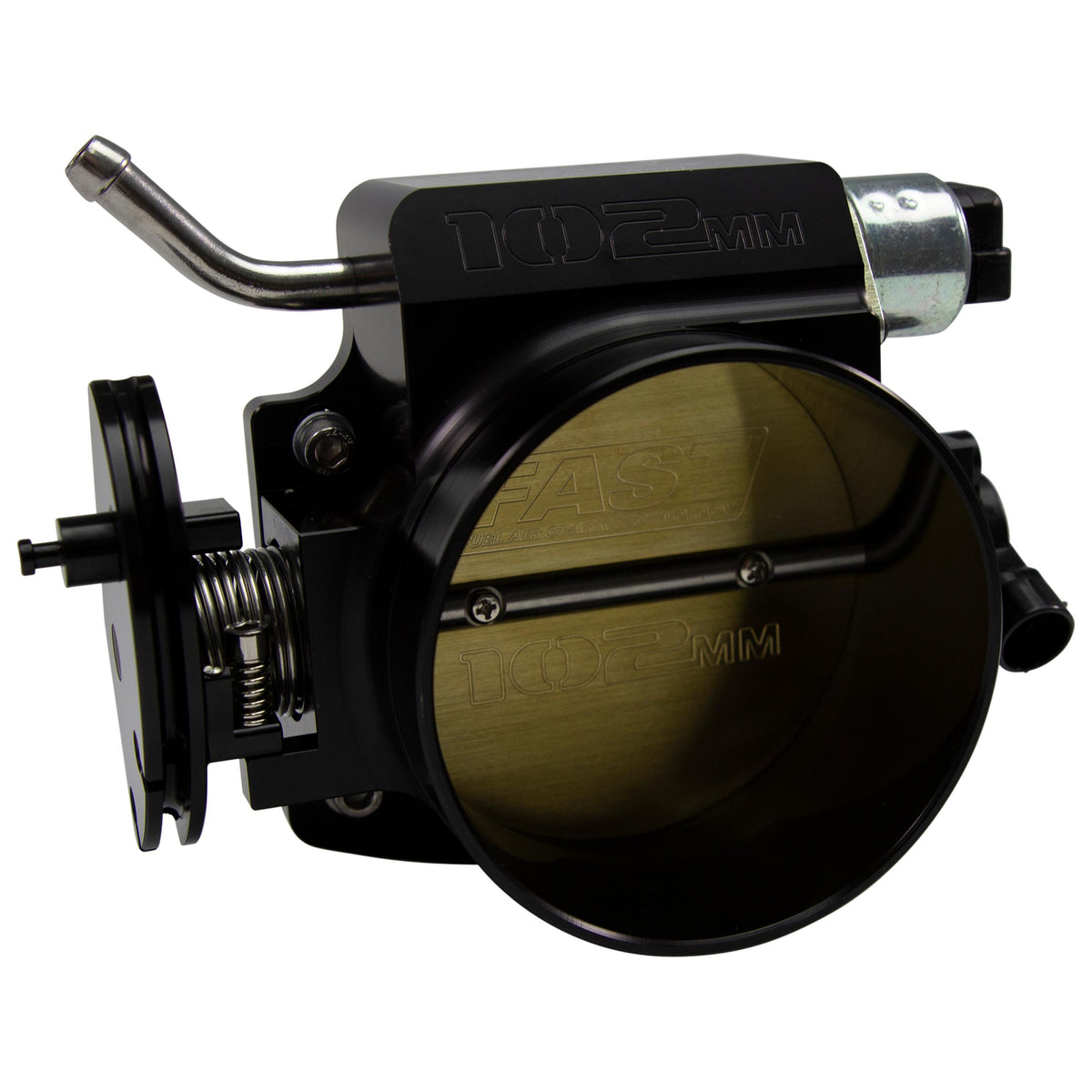 FAST Black Big Mouth Billet 102mm Big Mouth Throttle Body For Gm Ls W/ Tps And Iac - 54107