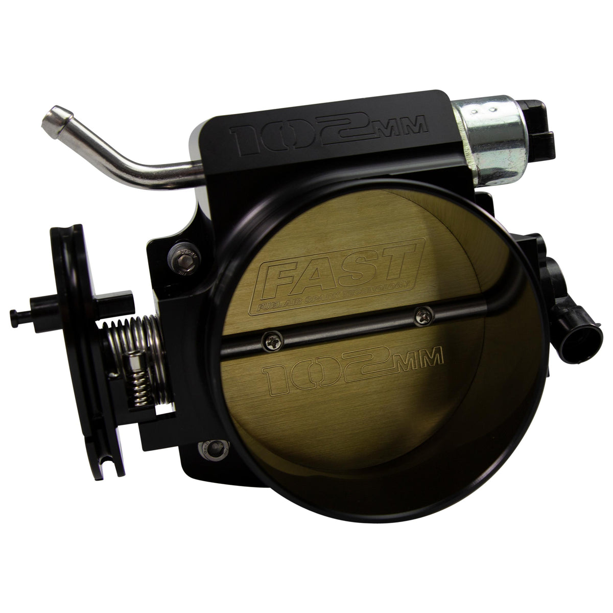 FAST Black Big Mouth Billet 102mm Big Mouth Throttle Body For Gm Ls W/ Tps And Iac - 54107