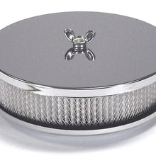 Mr. Gasket Air Cleaner - 6-1/2 Inch Diameter, 2 Inch Tall - Chrome.  - 1486