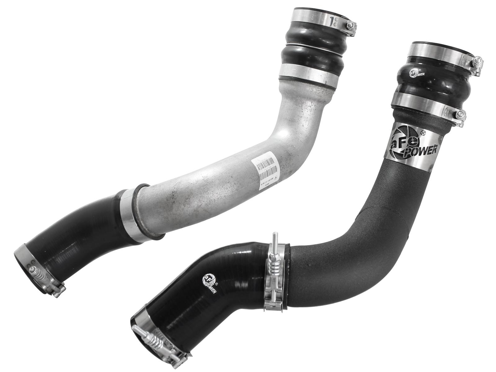 AFE BladeRunner 3 IN Aluminum Hot and Cold Charge Pipe Kit Black (2013-2018 2500, 3500) - 46-20134-B