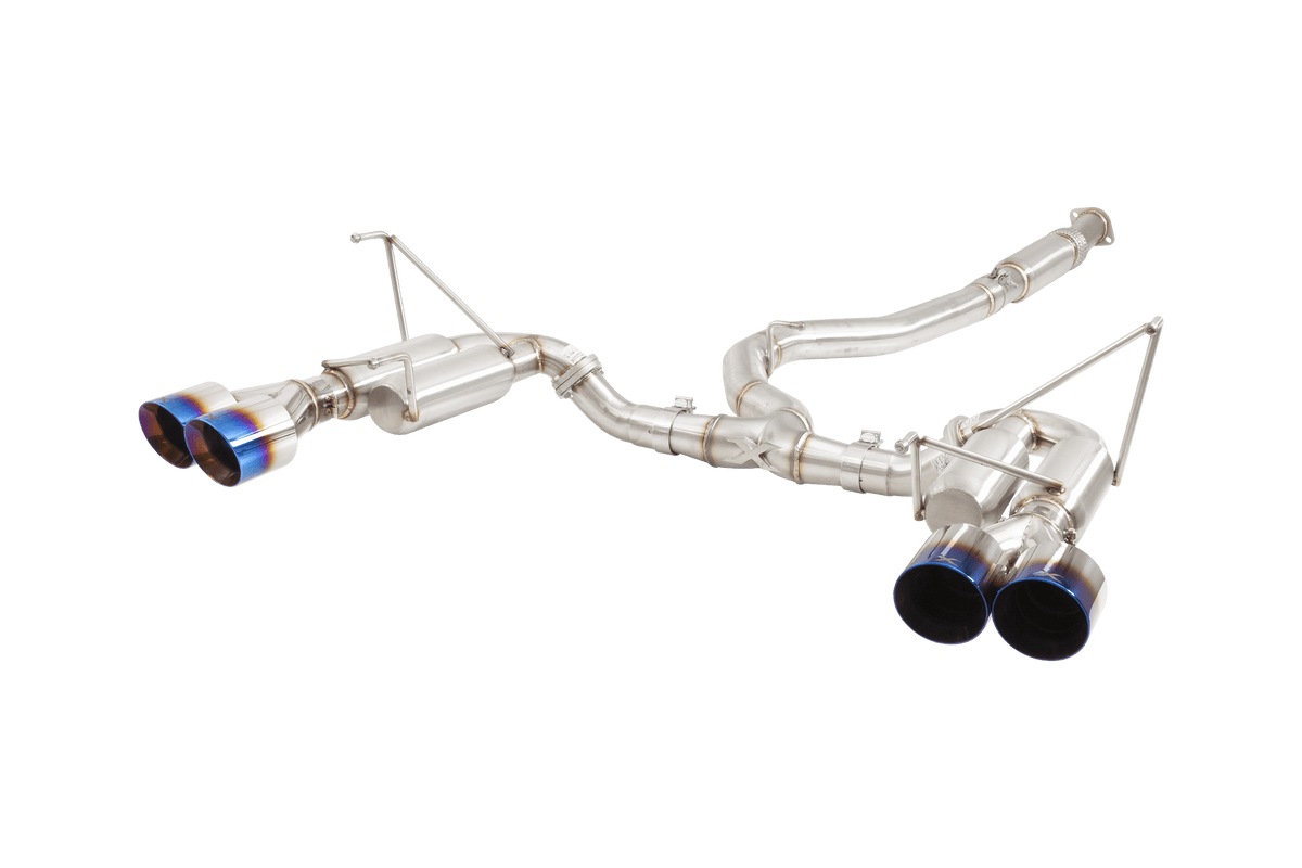 XForce Subaru G3 & VA WRX STI Race cat back system with black tips - ESSW28BKCS