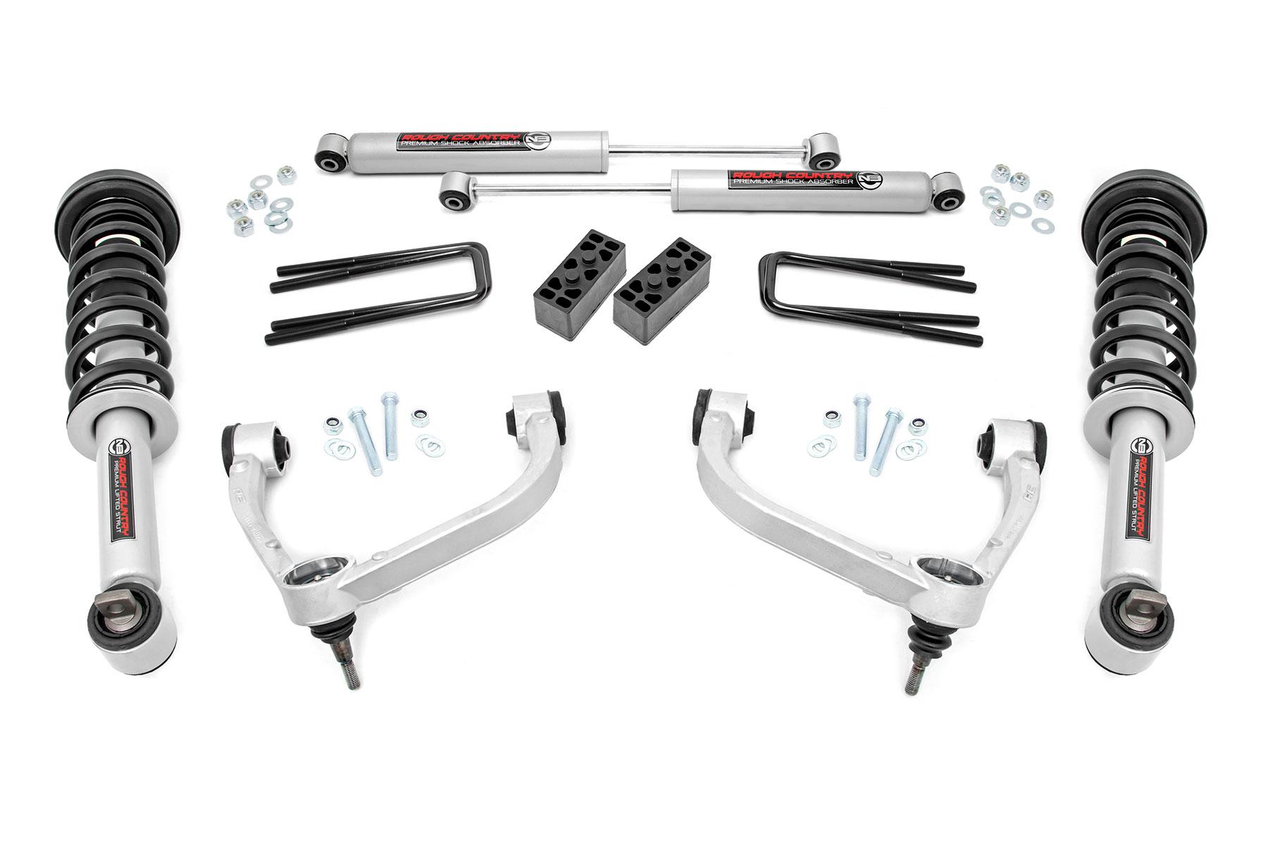 Rough Country 3in Ford Bolt-On Arm Lift Kit (14-20 F-150 4WD) (2014-2020 F-150) - 54531