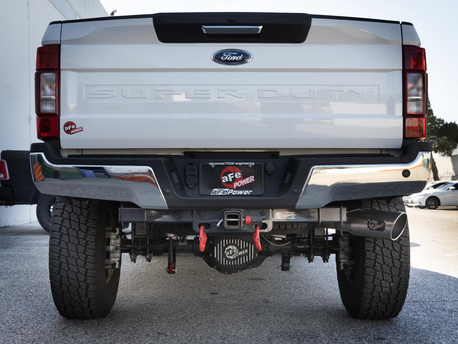 AFE MACH Force-Xp Cat-Back Exhaust System w/ Polished Tip (2017-2021 F-250 Super Duty, F-250 Super Duty, F-350 Super Duty, F-350 Super Duty) - 49-43086-P