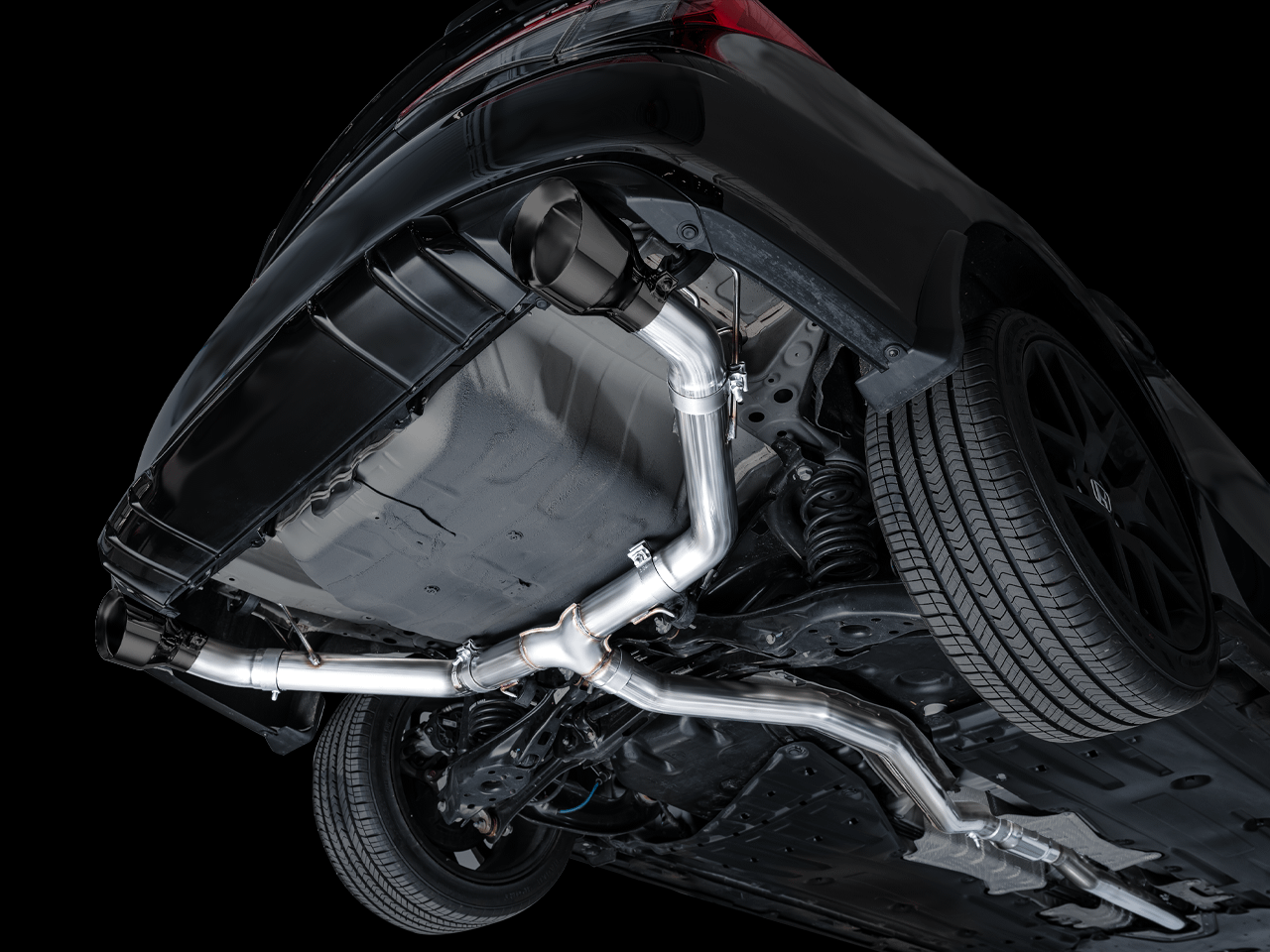 AWE Track Edition for FE1 Civic Si/DE4 Acura Integra- Diamond Black Tips - 3020-33331