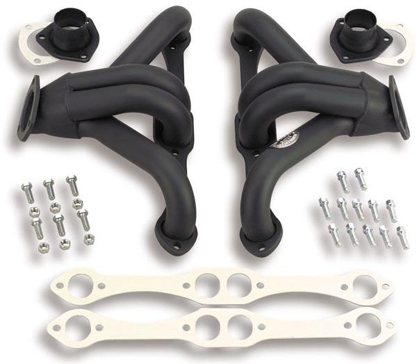 Hooker Chev Small Block Rdst/Universal Header Black - 2100HKR