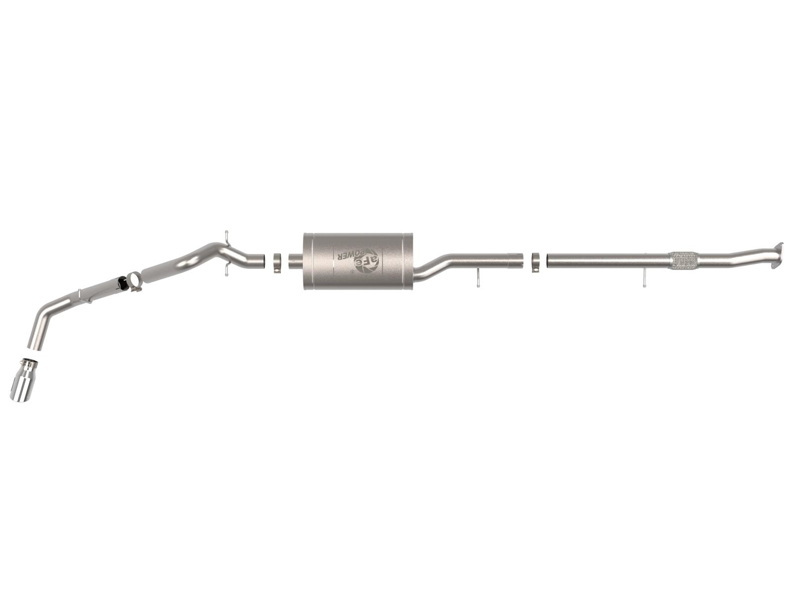 AFE Apollo GT Series 3 IN 409 Stainless Steel Cat-Back Exhaust System w/ Polish Tip (2023-2024 Colorado , Canyon) - 49-44141-P