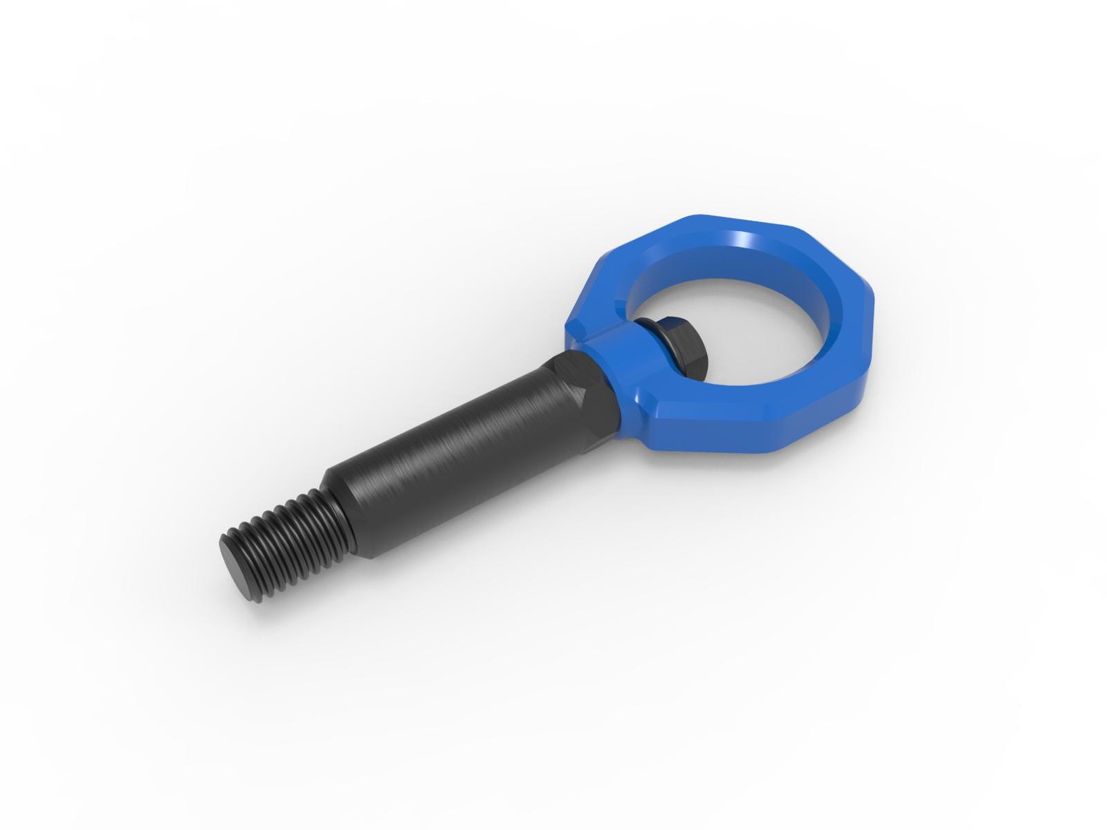 aFe CONTROL Rear Tow Hook Blue (2020-2021 GR Supra, GR Supra, GR Supra) - 450-721001-L
