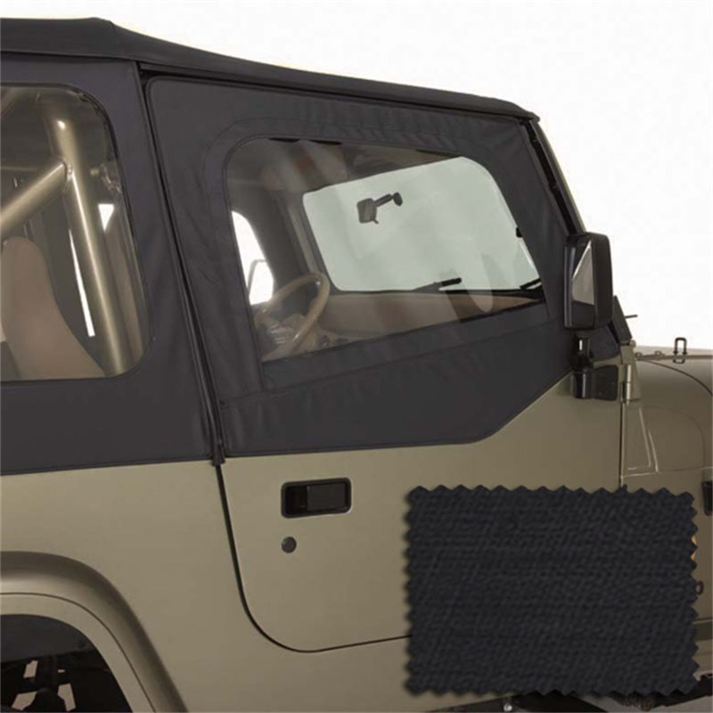 Rugged Ridge Door Kit Upper Black Diamond; 88-95 Jeep Wrangler Yj - 13713.35