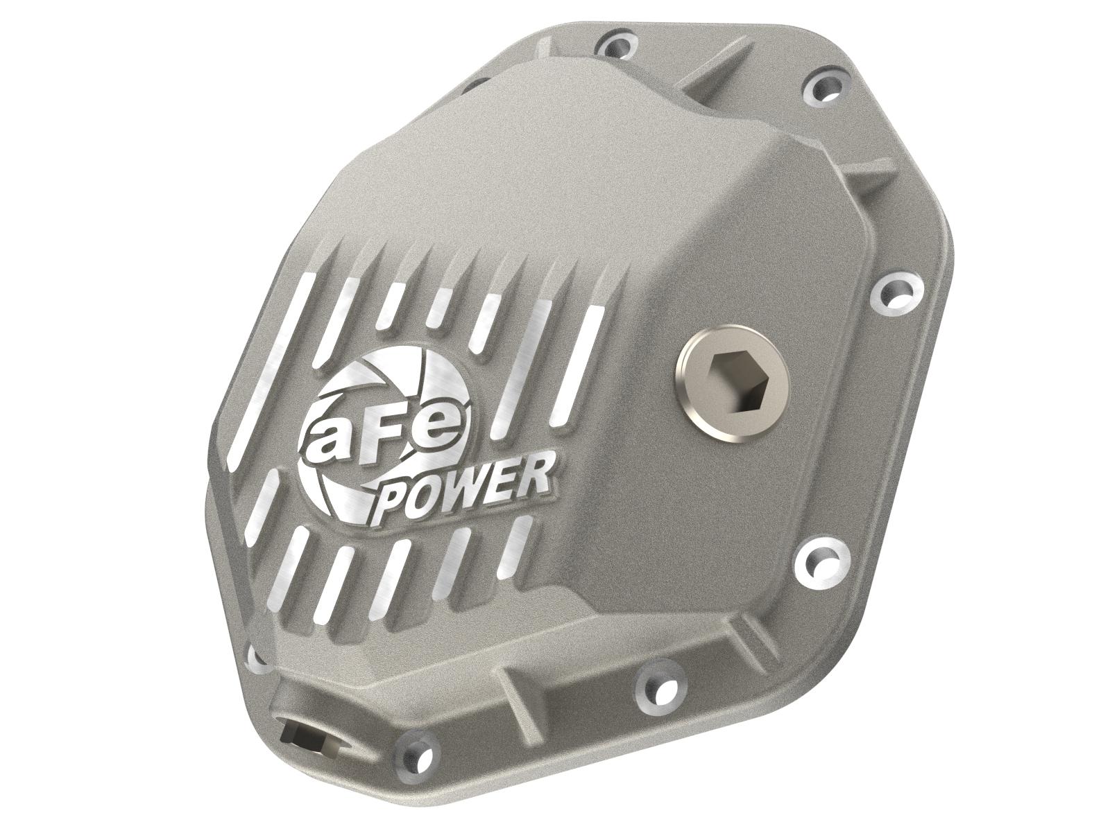 AFE Street Series Front Differential Cover Raw w/ Machined Fins (2019-2025 Cadillac, Chevrolet, GMC Fitments) - 46-71430A