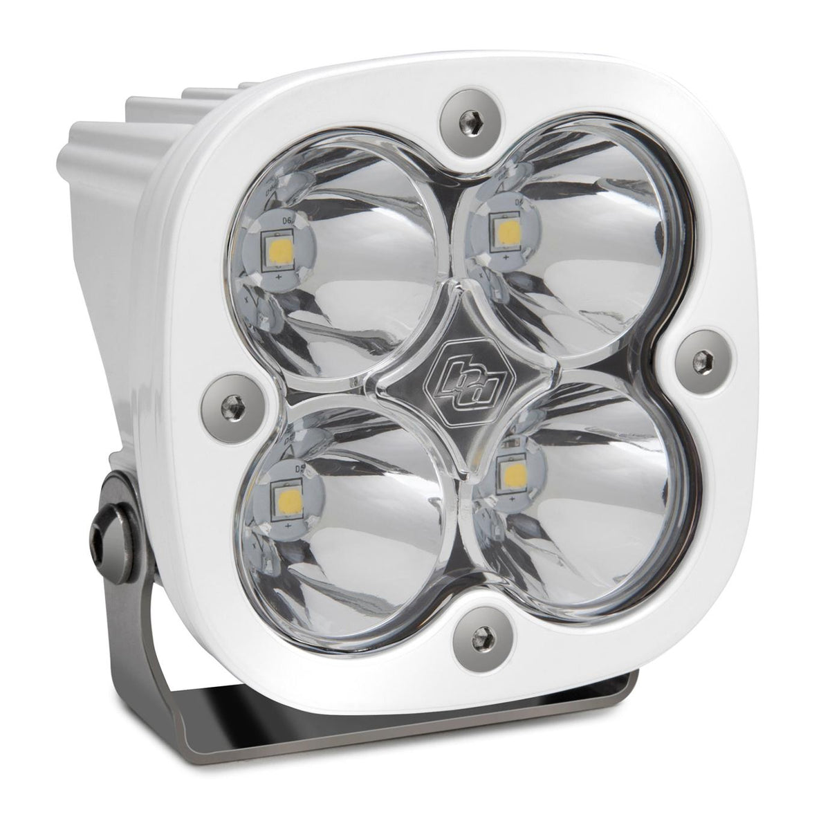 Baja Designs Squadron Sport Light Pods: (Each / Clear / Spot Beam / White Body) (Universal) - 550001WT