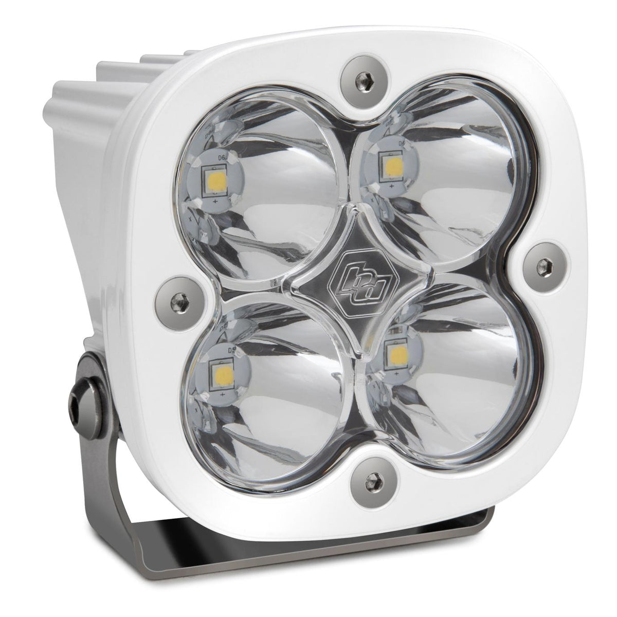 Baja Designs Squadron Sport Light Pods: (Each / Clear / Work-Scene Beam / White Body) (Universal) - 550006WT