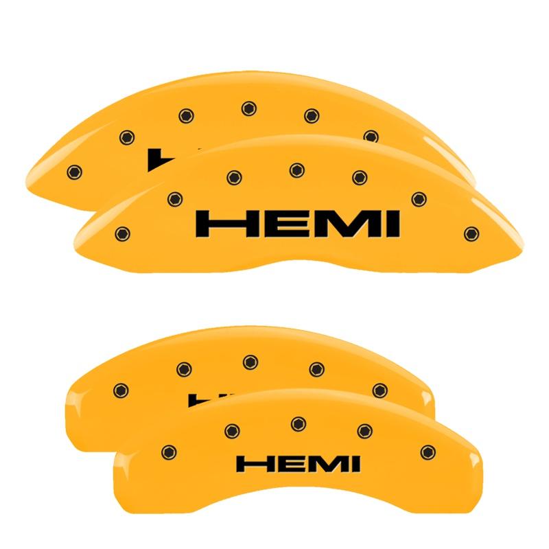 MGP Set Of 4: Yellow Finish, Black Hemi (2011-2023 Ram 1500, Ram 1500 Classic) - 55001SHEMYL