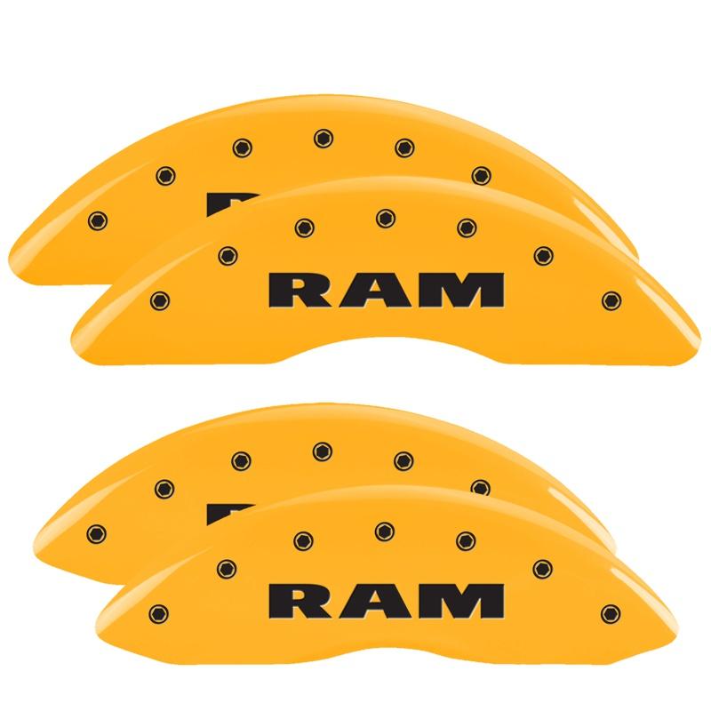 MGP Set Of 4: Yellow Finish, Black Ram (2011-2018 Ram 3500, Ram 2500) - 55002SRAMYL