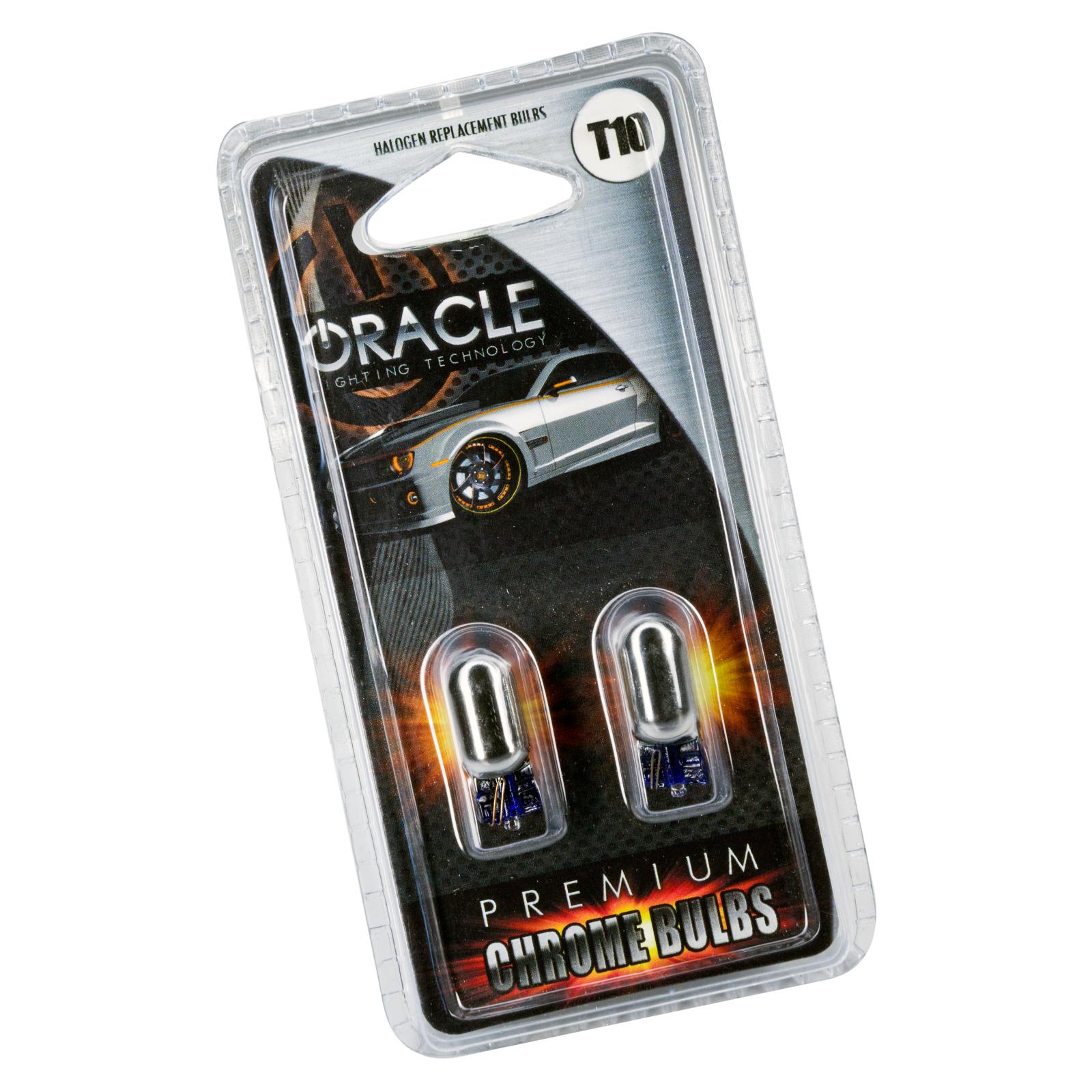 Oracle Lighting T10 Chrome Bulbs, White, Pair - 5501-001