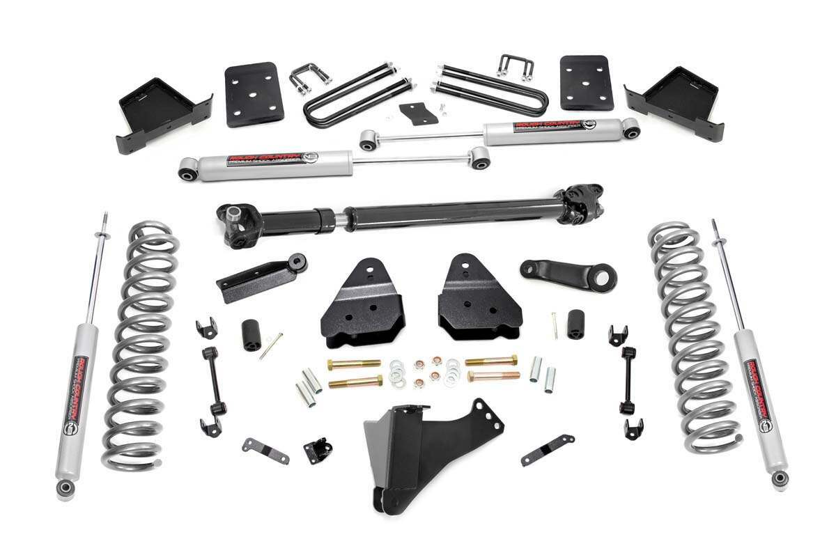 Rough Country 4.5in Ford Suspension Lift Kit w/Front Drive Shaft (17-20 F-250 4WD, Diesel) - 55021